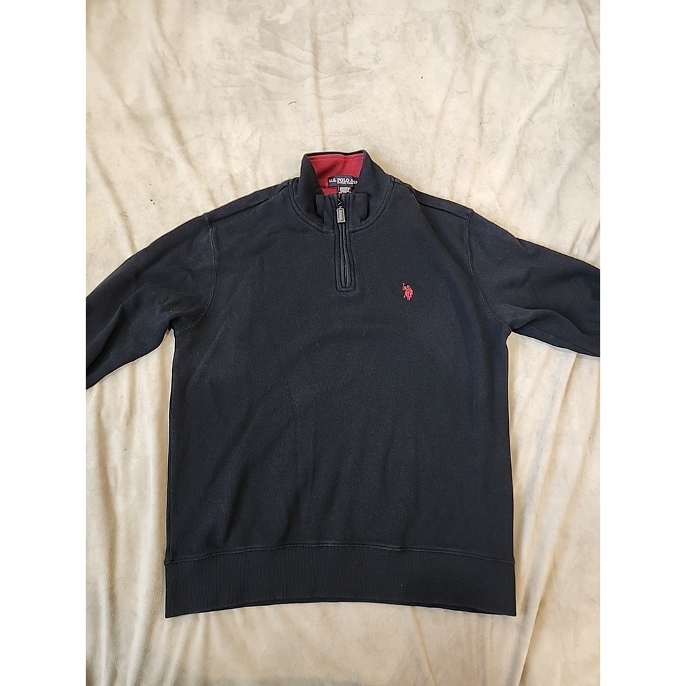 Polo Ralph Lauren Men's Large Quarter Zip Sweatshirt with Embroidered Logo